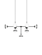 Lampada a sospensione Peggy SP 9 - Glossy Black / Bianco lucido