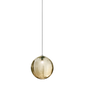 Lampada a sospensione Puppet grande SP G - Glossy Chrome / Ambra trasparente