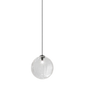 Lampada a sospensione Puppet grande SP G - Matte Black / Cristallo trasparente