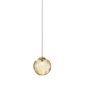 Lampada a sospensione Puppet media SP M - Glossy Chrome / Ambra trasparente