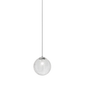 Lampada a sospensione Puppet media SP M - Glossy Chrome / Cristallo trasparente