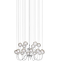 Lampada a sospensione Puppet grande SP 18P - Glossy Chrome / Trasparente fumé