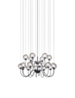 Lampada a sospensione Puppet grande SP 18P - Matte Black / Trasparente fumé