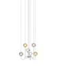 Lampada a sospensione Puppet piccola SP 6P - Glossy Chrome / Multicolore 1