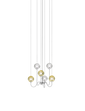 Lampada a sospensione Puppet piccola SP 6P - Glossy Chrome / Multicolore 2
