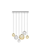 Lampada a sospensione Puppet media SP L6 - Glossy Chrome / Multicolore 2