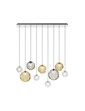 Lampada a sospensione Puppet grande SP L9 - Glossy Chrome / Multicolore 1