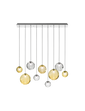 Lampada a sospensione Puppet grande SP L9 - Glossy Chrome / Multicolore 2