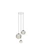 Lampada a sospensione Puppet - Glossy Chrome / Trasparente fumé