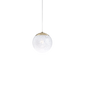 Rina Small Pendant - Glossy Brass / White Murrina / G9