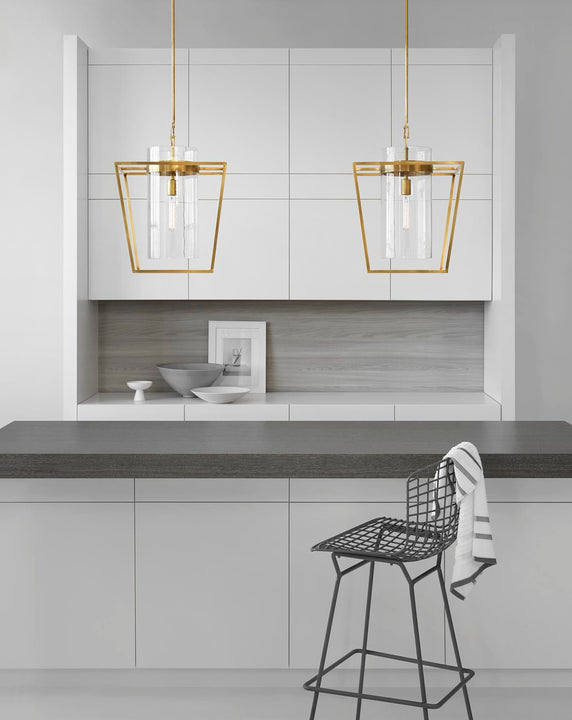 Presidio Small Lantern, a premium Lantern light by Visual Comfort. Close - up image of its design.