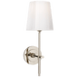 Bryant Sconce in Polished Nickel with White Glass