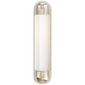 Selecta Long Sconce in Polished Nickel with White Glass