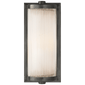 Dresser Short Glass Rod Light in Bronze with Frosted Glass Liner