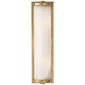 Dresser Long Glass Rod Light in Hand-Rubbed Antique Brass with Frosted Glass Liner