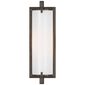 Calliope Short Bath Light in Bronze with White Glass