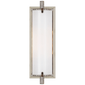 Calliope Short Bath Light in Polished Nickel with White Glass