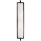 Calliope Tall Bath Light in Bronze with White Glass