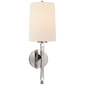 Edie Sconce in Polished Nickel with Linen Shade