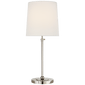 Bryant Large Table Lamp in Polished Nickel with Linen Shade