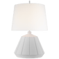Frey Medium Table Lamp in Plaster White with Linen Shade