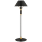 Turlington Medium Table Lamp in Bronze and Hand-Rubbed Antique Brass with Bronze Shade