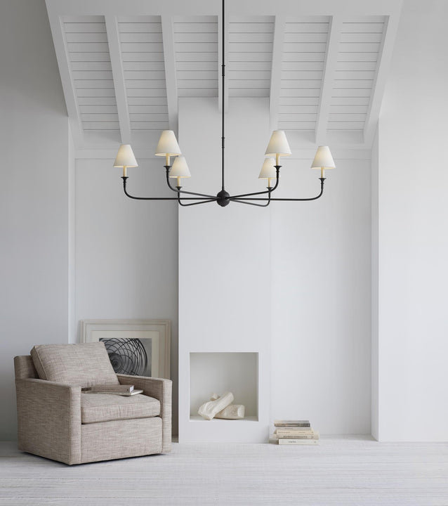Piaf Grande Chandelier, a premium Chandelier light by Visual Comfort. Close - up image of its design.