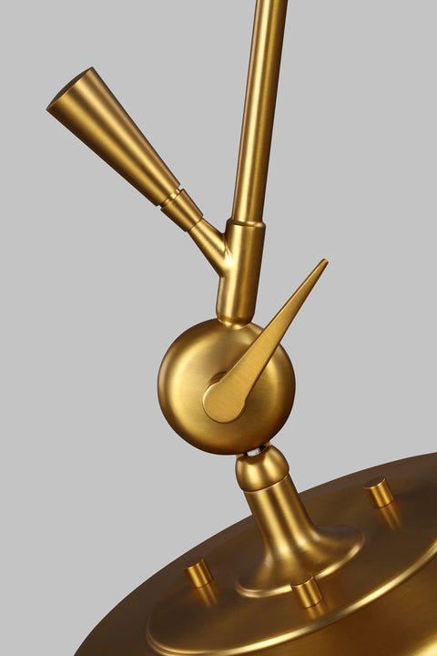 Signoret Task Table Lamp in Burnished Brass with Matte Black