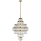 Killarney 32" Layered Chandelier, a premium Chandelier light by Visual Comfort & Co. Close - up image of its design.