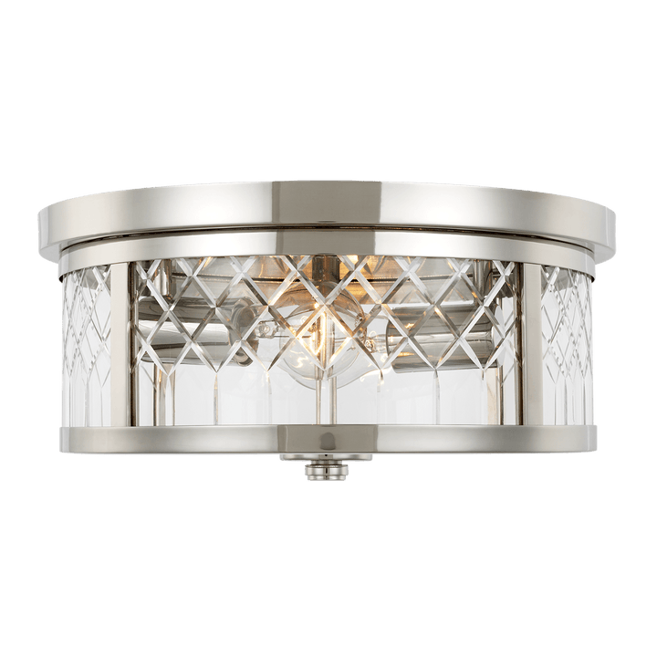 Alec Flush Mount, a premium Flush Mount light by Visual Comfort & Co. Close - up image of its design.