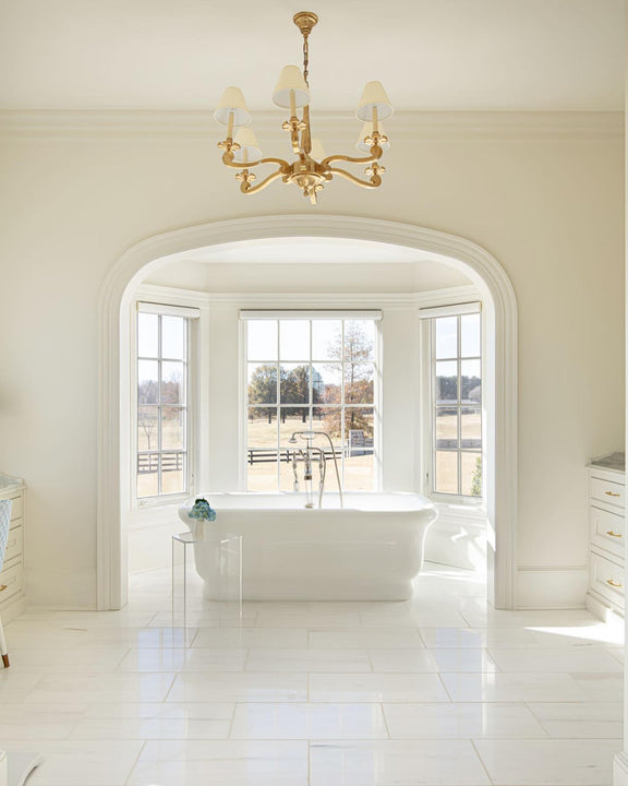 Myrna Chandelier, a premium Chandelier light by Visual Comfort & Co. Close - up image of its design.