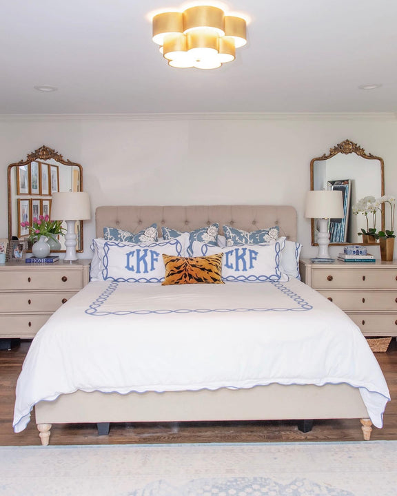 Arabelle Large Flush Mount, a premium Flush Mount light by Visual Comfort & Co. Close - up image of its design.