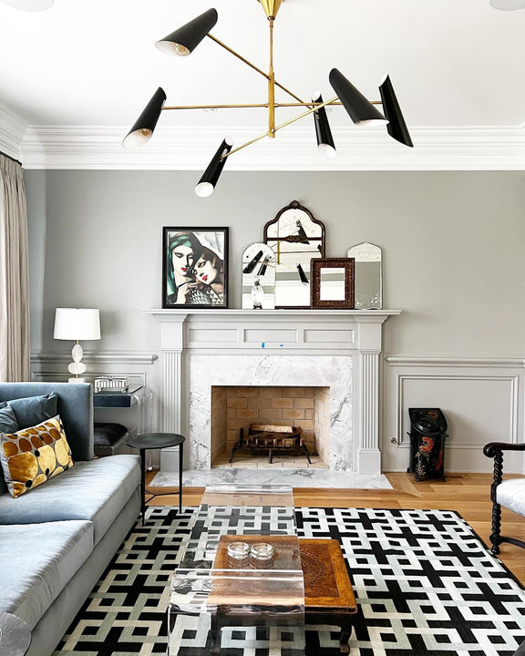 Franca Large Pivoting Chandelier, a premium Chandelier light by Visual Comfort & Co. Close - up image of its design.