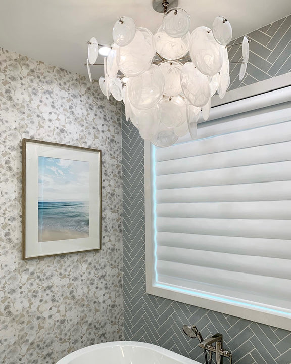 Loire Large Chandelier, a premium Chandelier light by Visual Comfort & Co. Close - up image of its design.