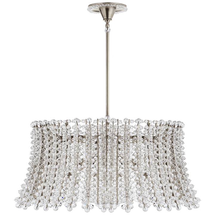 Serafina Large Drum Chandelier, a premium Chandelier light by Visual Comfort & Co. Close - up image of its design.