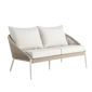 Rodona Loveseat - Beige / White Wash Textured