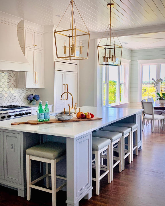 Cochere Medium Lantern, a premium Lantern light by Visual Comfort & Co. Close - up image of its design.