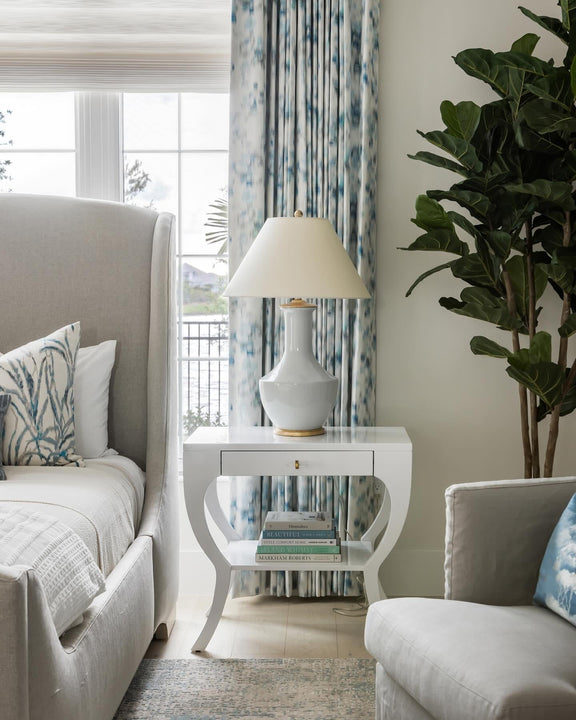 Lambay Table Lamp, a premium Decorative light by Visual Comfort & Co. Close - up image of its design.