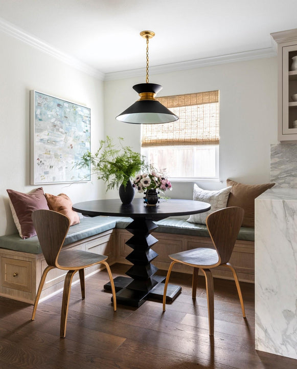 Alborg Large Stacked Pendant, a premium Pendant light by Visual Comfort & Co. Close - up image of its design.