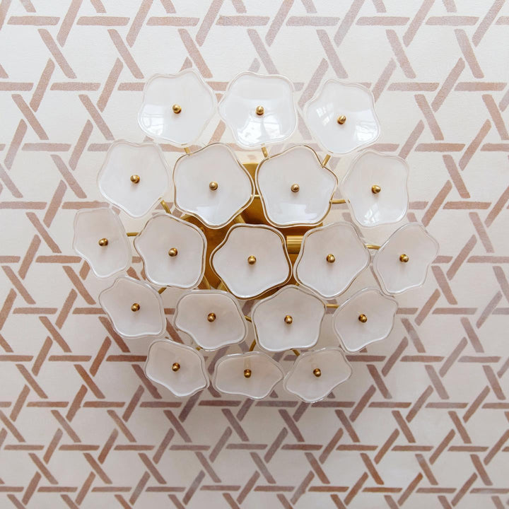 Leighton Medium Flush Mount, a premium Flush Mount light by Visual Comfort & Co. Close - up image of its design.