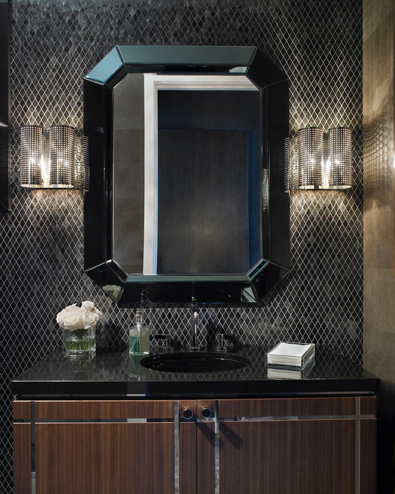 Precision Double Sconce, a premium Decorative light by Visual Comfort & Co. Close - up image of its design.