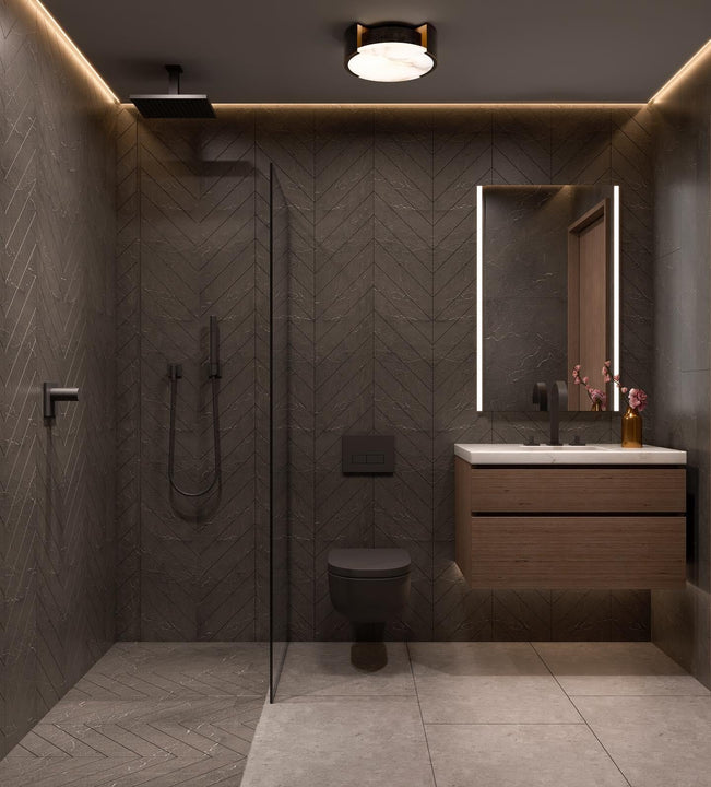 Melange Small Flush Mount, a premium Flush Mount light by Visual Comfort & Co. Close - up image of its design.