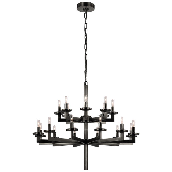 Liaison Double Tier Chandelier, a premium Chandelier light by Visual Comfort & Co. Close - up image of its design.