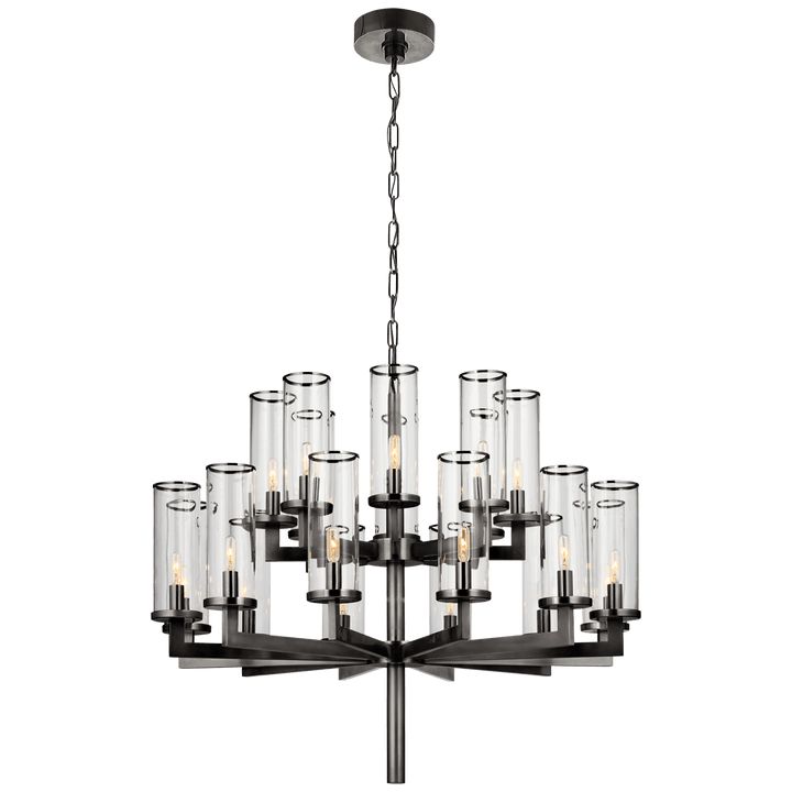 Liaison Double Tier Chandelier, a premium Chandelier light by Visual Comfort & Co. Close - up image of its design.
