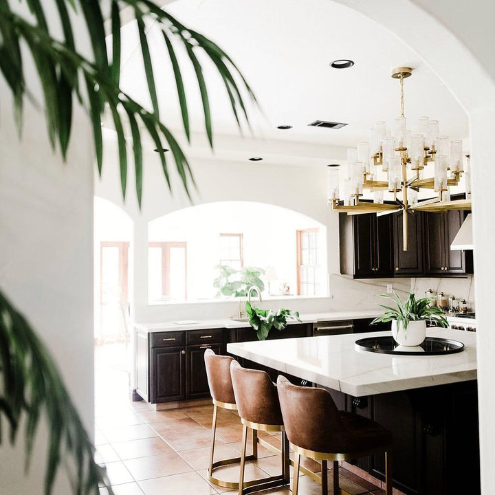 Liaison Triple Tier Chandelier, a premium Chandelier light by Visual Comfort & Co. Close - up image of its design.