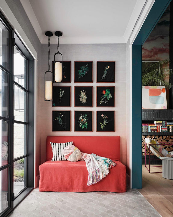 Melange Small Elongated Pendant, a premium Pendant light by Visual Comfort & Co. Close - up image of its design.