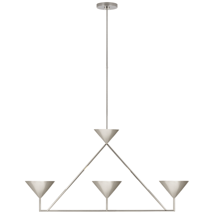 Orsay Medium 3 - Light Linear Chandelier, a premium Linear light by Visual Comfort & Co. Close - up image of its design.