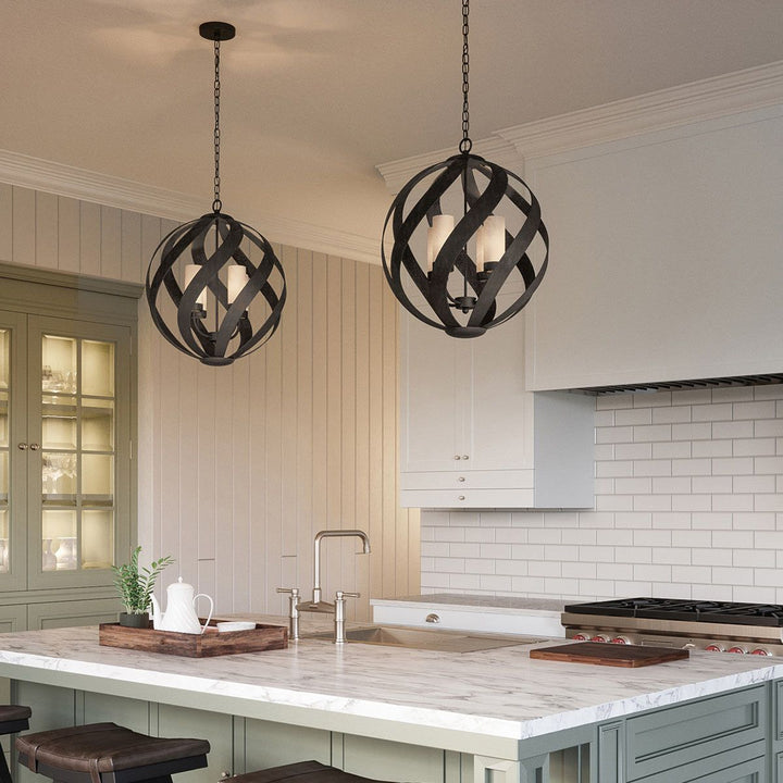 Lampadario da Esterno Blacksmith a 4 Luci