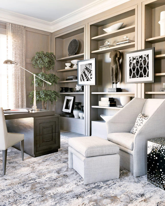 Equilibrium Table Lamp, a premium Functional light by Visual Comfort & Co. Close - up image of its design.