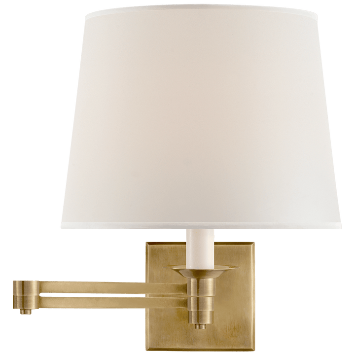 Evans Swing Arm Sconce, a premium Functional light by Visual Comfort & Co. Close - up image of its design.